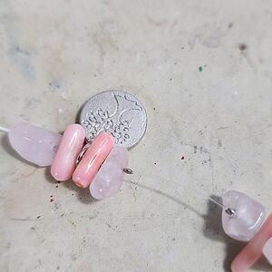 Tree Of Life Charm Beachy Coral Peach Pink Bracelet